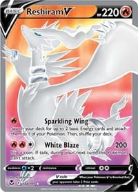 Reshiram V (Full Art) - SWSH12: Silver Tempest - Pokemon card