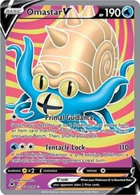 Omastar V (Full Art) - SWSH12: Silver Tempest - Pokemon card