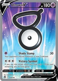 Unown V (Full Art) - SWSH12: Silver Tempest - Pokemon card