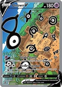 Unown V (Alternate Full Art) - SWSH12: Silver Tempest - Pokemon card