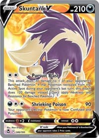 Skuntank V (Full Art) - SWSH12: Silver Tempest - Pokemon card