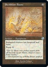 Swiftfoot Boots (Schematic) - The Brothers' War: Retro Frame Artifacts - Magic: The Gathering card