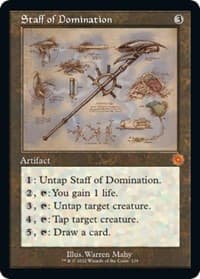 Staff of Domination (Schematic) - The Brothers' War: Retro Frame Artifacts - Magic: The Gathering card