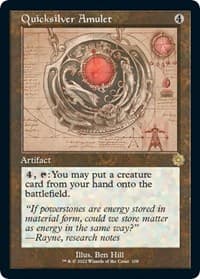 Quicksilver Amulet (Schematic) - The Brothers' War: Retro Frame Artifacts - Magic: The Gathering card