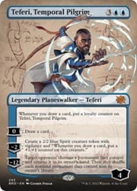 Teferi, Temporal Pilgrim (Borderless) - The Brothers' War - Magic: The Gathering card