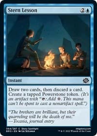 Stern Lesson - The Brothers' War - Magic: The Gathering card
