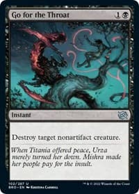 Go for the Throat - The Brothers' War - Magic: The Gathering card