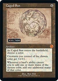 Caged Sun (Schematic) (Serial Numbered) - The Brothers' War: Retro Frame Artifacts - Magic: The Gathering card