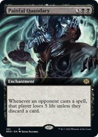 Painful Quandary (Extended Art) - The Brothers' War - Magic: The Gathering card
