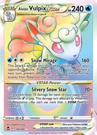 Alolan Vulpix VSTAR (Secret) - SWSH12: Silver Tempest - Pokemon card