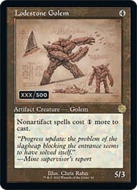 Lodestone Golem (Schematic) (Serial Numbered) - The Brothers' War: Retro Frame Artifacts - Magic: The Gathering card