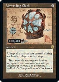 Unwinding Clock (Schematic) (Serial Numbered) - The Brothers' War: Retro Frame Artifacts - Magic: The Gathering card