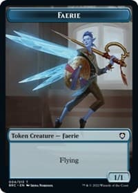 Faerie // Thopter (010) Double-Sided Token - Commander: The Brothers' War - Magic: The Gathering card