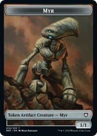 Myr // Powerstone Double-Sided Token - Commander: The Brothers' War - Magic: The Gathering card