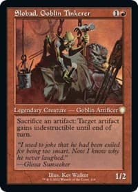 Slobad, Goblin Tinkerer (Retro Frame) - Commander: The Brothers' War - Magic: The Gathering card