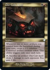 Oni-Cult Anvil (Retro Frame) - Commander: The Brothers' War - Magic: The Gathering card
