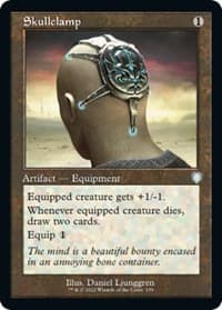 Skullclamp (Retro Frame) - Commander: The Brothers' War - Magic: The Gathering card