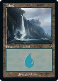 Island (32) (Retro Frame) - Commander: The Brothers' War - Magic: The Gathering card