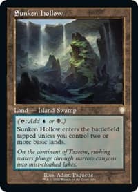 Sunken Hollow (Retro Frame) - Commander: The Brothers' War - Magic: The Gathering card