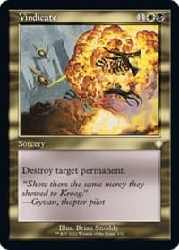 Vindicate (Retro Frame) - Commander: The Brothers' War - Magic: The Gathering card