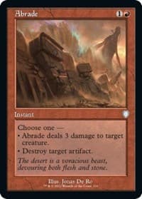 Abrade (Retro Frame) - Commander: The Brothers' War - Magic: The Gathering card