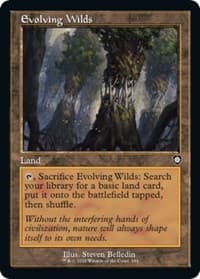 Evolving Wilds (Retro Frame) - Commander: The Brothers' War - Magic: The Gathering card