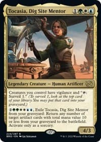 Tocasia, Dig Site Mentor - The Brothers' War - Magic: The Gathering card