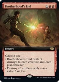 Brotherhood's End (Extended Art) - The Brothers' War - Magic: The Gathering card
