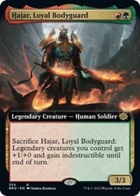 Hajar, Loyal Bodyguard (Extended Art) - The Brothers' War - Magic: The Gathering card