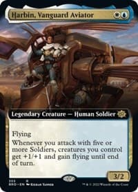 Harbin, Vanguard Aviator (Extended Art) - The Brothers' War - Magic: The Gathering card