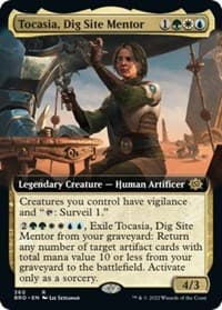 Tocasia, Dig Site Mentor (Extended Art) - The Brothers' War - Magic: The Gathering card