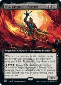 Gix, Yawgmoth Praetor (Extended Art) - The Brothers' War - Magic: The Gathering card