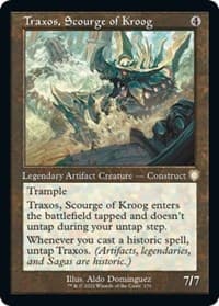 Traxos, Scourge of Kroog (Retro Frame) - Commander: The Brothers' War - Magic: The Gathering card