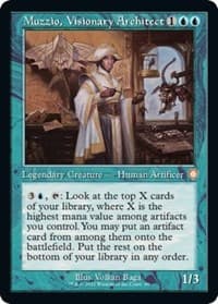 Muzzio, Visionary Architect (Retro Frame) - Commander: The Brothers' War - Magic: The Gathering card