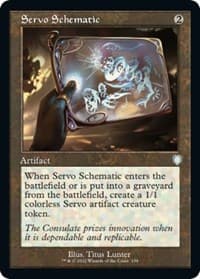 Servo Schematic (Retro Frame) - Commander: The Brothers' War - Magic: The Gathering card