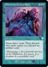 Thirst for Knowledge (Retro Frame) - Commander: The Brothers' War - Magic: The Gathering card