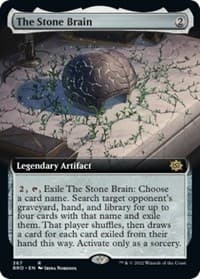 The Stone Brain (Extended Art) - The Brothers' War - Magic: The Gathering card