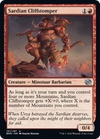 Sardian Cliffstomper - The Brothers' War - Magic: The Gathering card