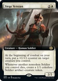 Siege Veteran (Extended Art) - The Brothers' War - Magic: The Gathering card