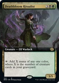 Deathbloom Ritualist (Extended Art) - The Brothers' War - Magic: The Gathering card