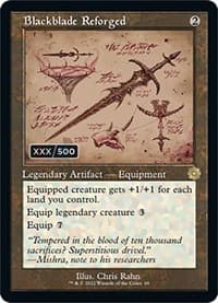 Blackblade Reforged (Schematic) (Serial Numbered) - The Brothers' War: Retro Frame Artifacts - Magic: The Gathering card
