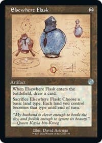 Elsewhere Flask (Schematic) - The Brothers' War: Retro Frame Artifacts - Magic: The Gathering card