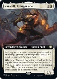Sanwell, Avenger Ace (Extended Art) - Commander: The Brothers' War - Magic: The Gathering card