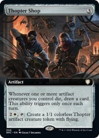 Thopter Shop (Extended Art) - Commander: The Brothers' War - Magic: The Gathering card