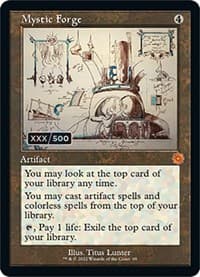 Mystic Forge (Schematic) (Serial Numbered) - The Brothers' War: Retro Frame Artifacts - Magic: The Gathering card