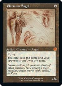 Platinum Angel (Schematic) - The Brothers' War: Retro Frame Artifacts - Magic: The Gathering card