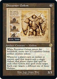 Precursor Golem (Schematic) (Serial Numbered) - The Brothers' War: Retro Frame Artifacts - Magic: The Gathering card