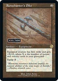 Runechanter's Pike (Schematic) (Serial Numbered) - The Brothers' War: Retro Frame Artifacts - Magic: The Gathering card