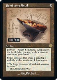 Semblance Anvil (Schematic) (Serial Numbered) - The Brothers' War: Retro Frame Artifacts - Magic: The Gathering card