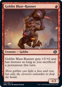 Goblin Blast-Runner - The Brothers' War - Magic: The Gathering card